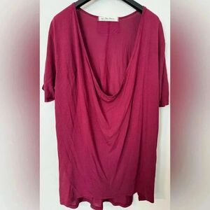 We The Free | Free People | Draped Top | Size Large | Pink Burgundy RN#66170